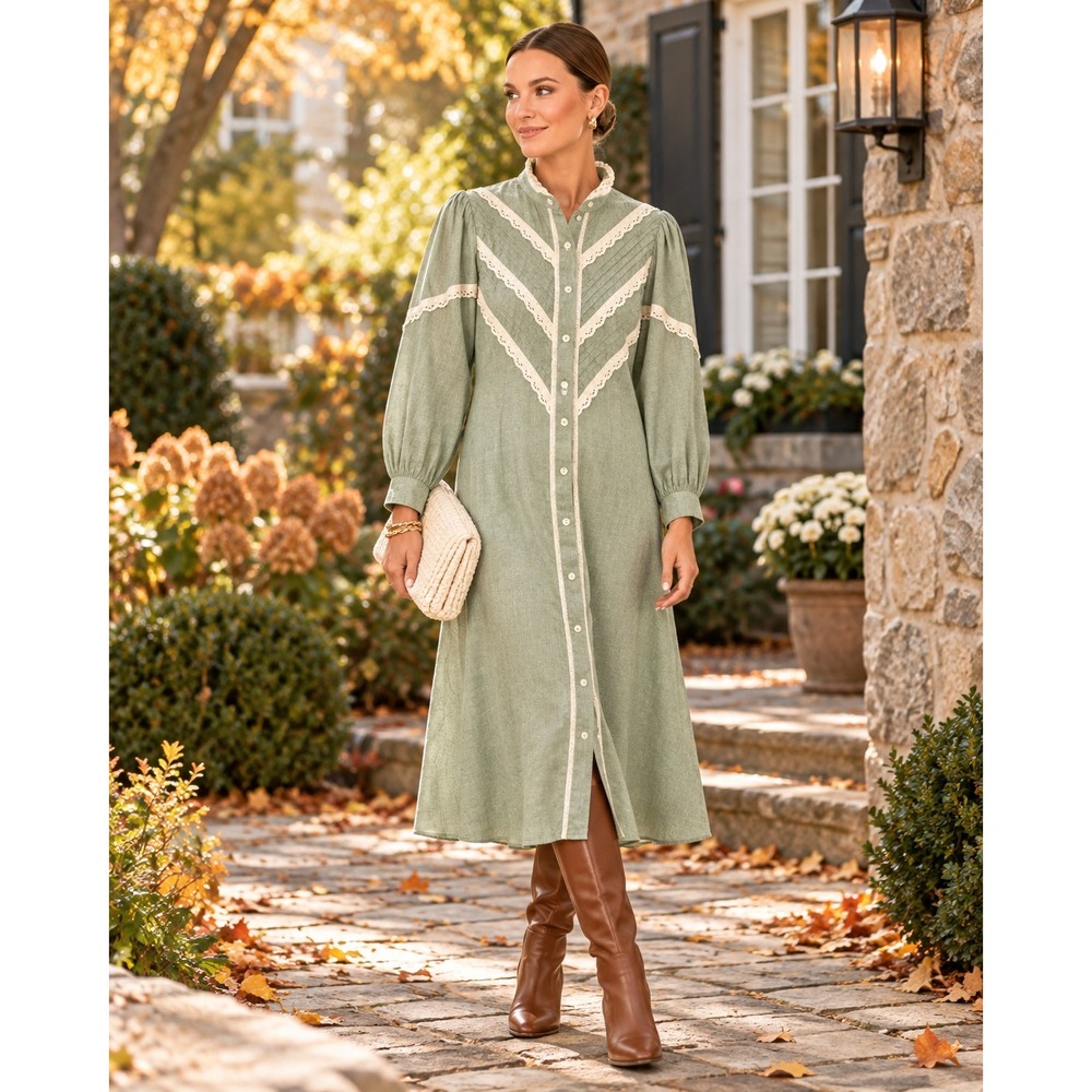 Tuckernuck Pomander Place Laurel Jolene Green Midi Dress (MSRP: $198) Medium